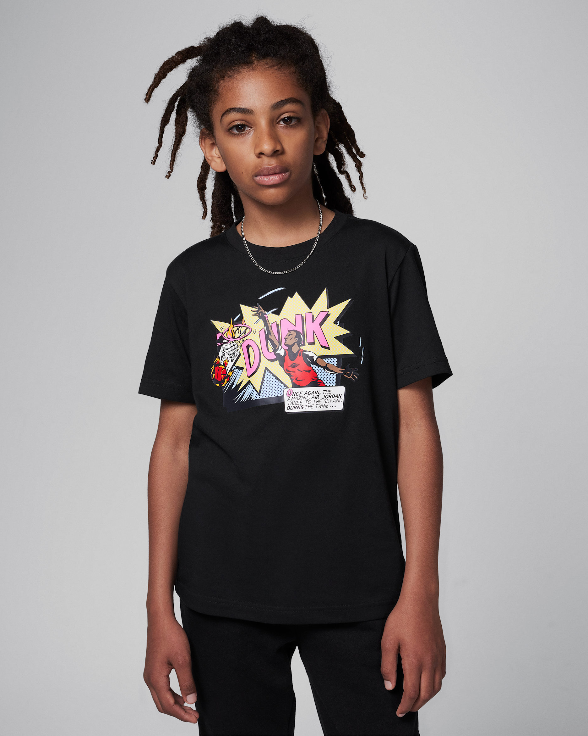 Air Jordan Older Kids' Dunk Comics T-Shirt. Nike LU